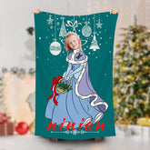 Lofaris Personalized Cinderella Girl Green Summer Beach Towel